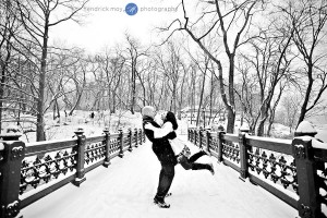 Snowy Central Park Engagement Session (13)