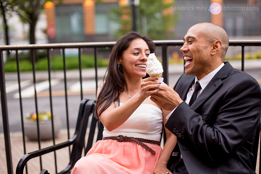 Roosevelt Island engagement photographer ny ice cream