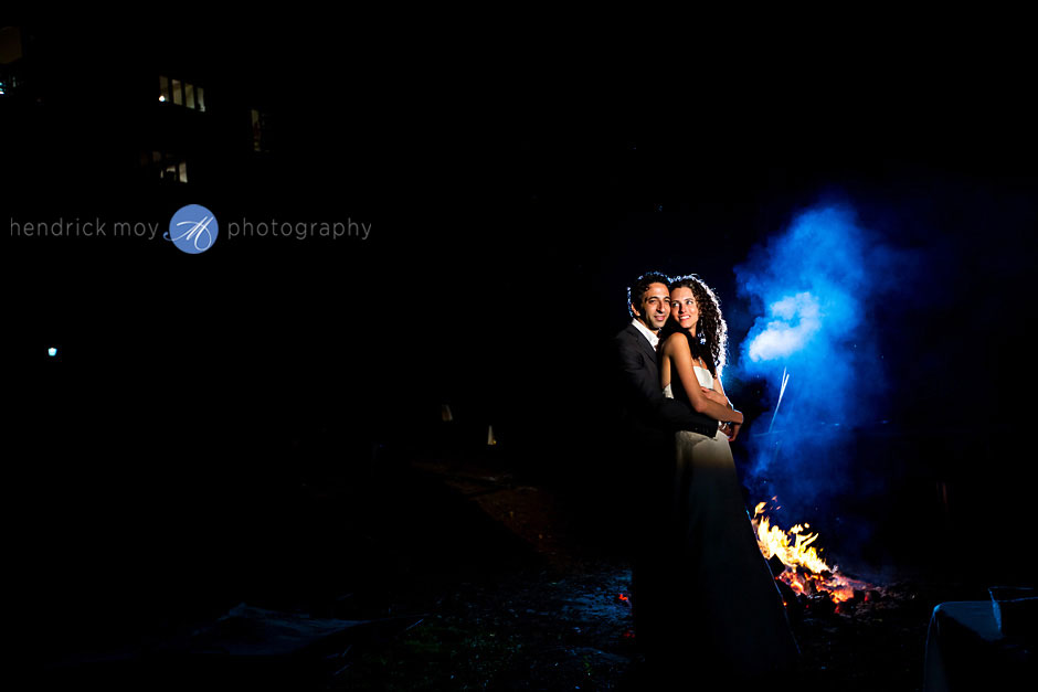 hendrick moy ny wedding photography bonfire