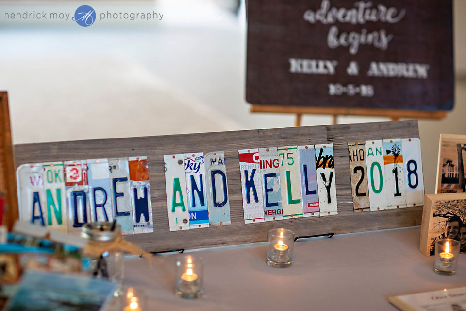 creative wedding details license plates