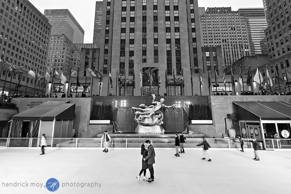 new york city engagement session rink rockafeller center