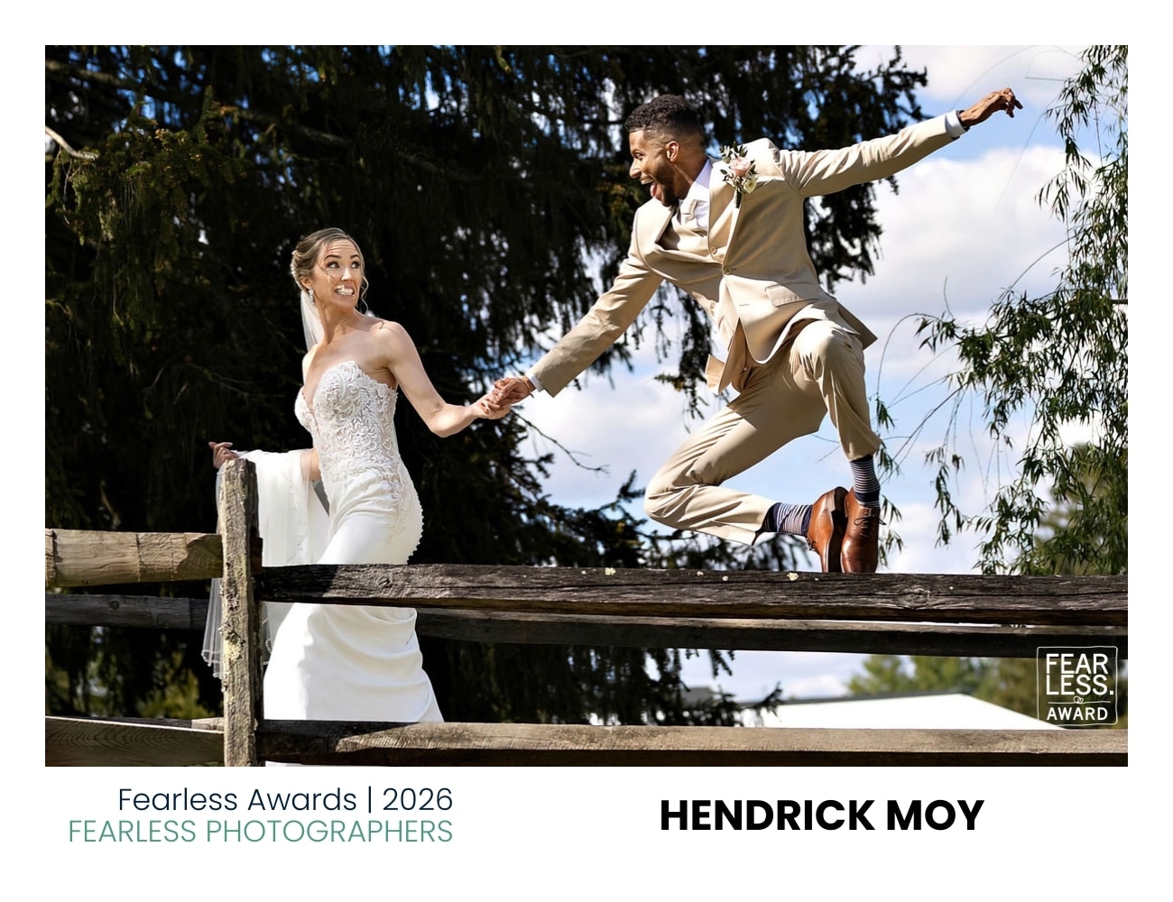 award-winning photograph bride groom jumping